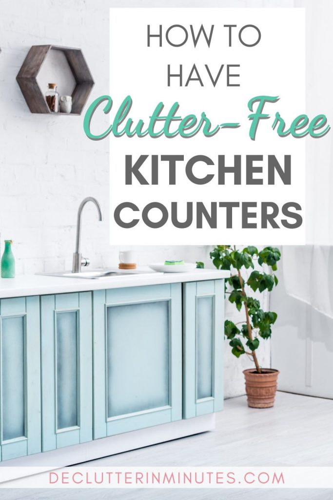 Do you struggle with things always ending up on your kitchen counters? I don't know what it is but those counters are a dropping ground for every member in my family. These tips will help you remove the clutter then keep it off so you can love your kitchen again. #clutter #declutter #kitchentips