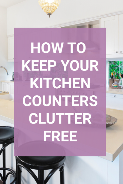 Do you struggle with things always ending up on your kitchen counters? I don't know what it is but those counters are a dropping ground for every member in my family. These tips will help you remove the clutter then keep it off so you can love your kitchen again. #clutter #declutter #kitchentips