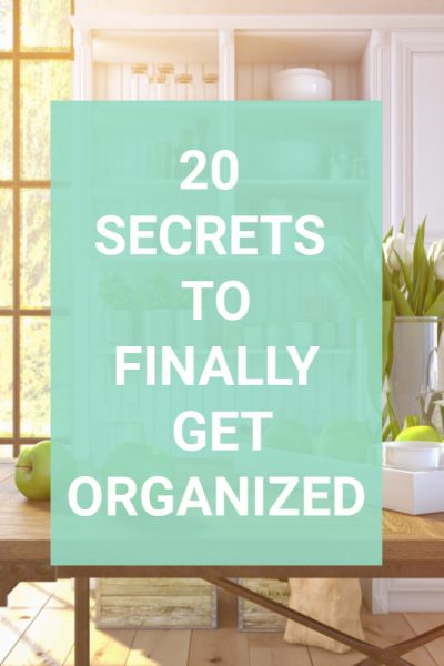 Wish there was a list of secrets you could turn to so you can finally clean out your home and organize it once and for all? Well, there is and this is it. Get 20 secrets of decluttering that will help you create a clutter-free and organized home once and for all. Simple decluttering tips you can use today and easy organizing tasks to streamline your home once and for all. #organizingsecrets #organize #declutter #declutterinminutes