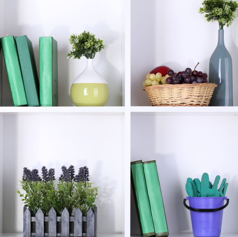 organized bookshelf. secrets of getting organized
