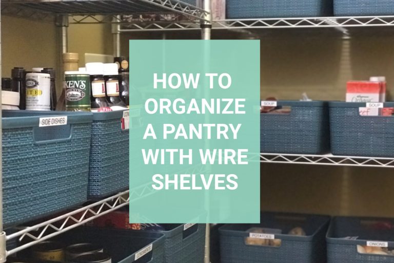 Are you tired of dealing with toppled cans or falling cereal boxes? Then you may want to check out my post on how to organize a pantry with wire shelves. DIY pantry organizer that are frugal tips and others that are money investments. Organize your food pantry today and save money on groceries. #pantryorganization #foodpantry #wireshelves #declutterinminutes