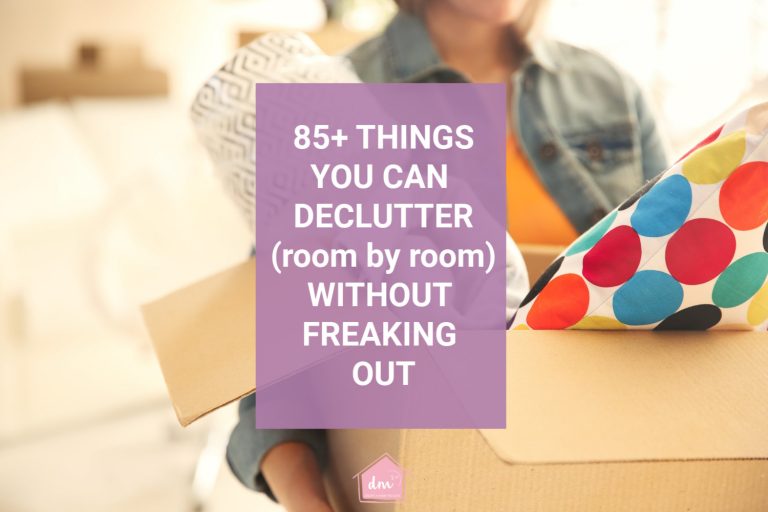Wish there was an easy way to declutter? Wish there was a checklist you could just follow? A list that took you room by room and showed you simple things you can declutter without freaking out? Well, that is exactly what I have for you! Your free decluttering checklist that will help you with things to declutter your home fast. Remove the clutter so you can organize your room and home without overwhelm. Get started decluttering today. #clutter #declutterchecklist #declutterinminutes