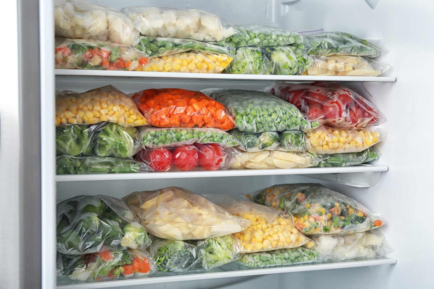 organized clean freezer