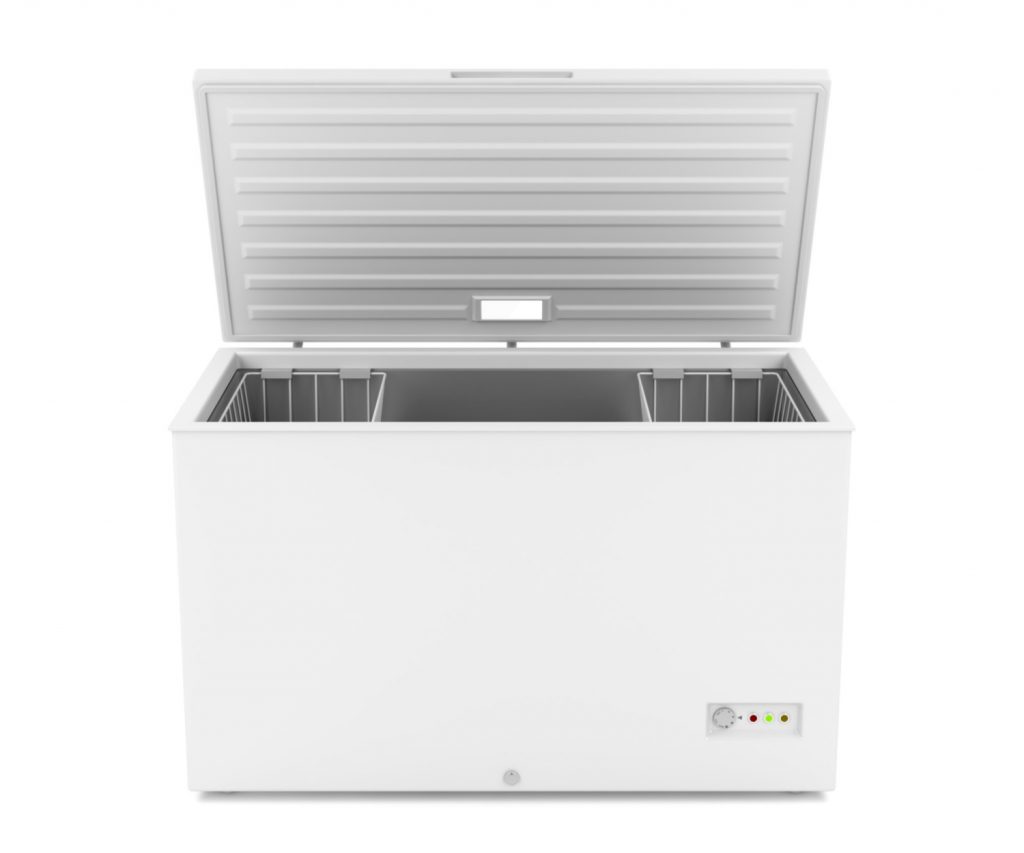 a clean chest freezer