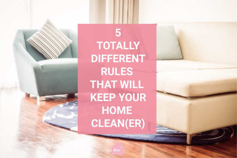 If you hate to clean, then you probably do whatever you can to avoid it. But, did you know there was an easier way to do it? Do your best to keep these 5 rules and your house will always be cleaner! #easyclean #cleaningshortcuts #cleanhome