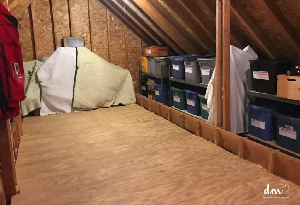 clean and organized attic