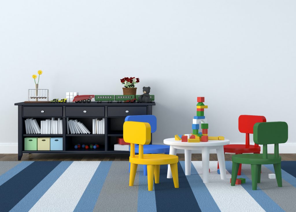 garage converted into a playroom