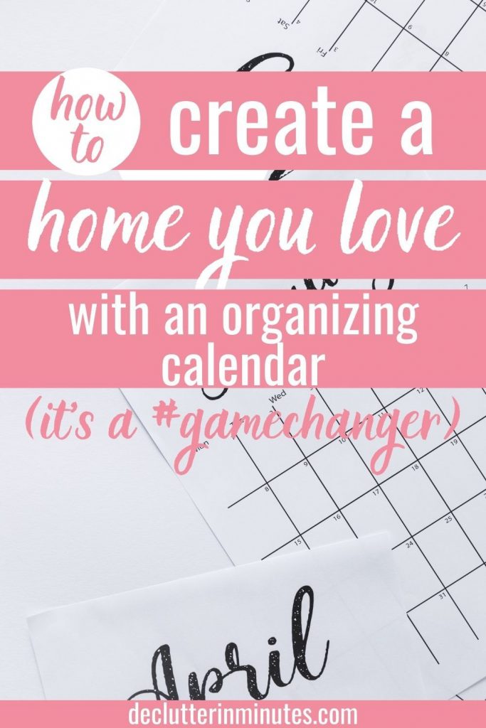 Learn how to easily organize your entire home by the calendar. Monthly projects that are much easier to tackle than a full home organizing project! How to organize your home room by room. Room organizing tips to try. Organization tips for each room in your home. How to organize your house. DIY organizing projects. #organize #roomorganizing #homeorganizing #organization #organizeyourhome #declutterinminutes