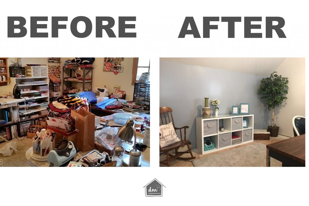 CRAFT ROOM BEFORE AND AFTER