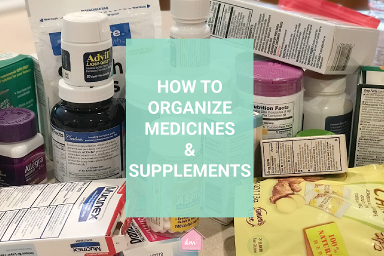 how to organize medicine and supplements