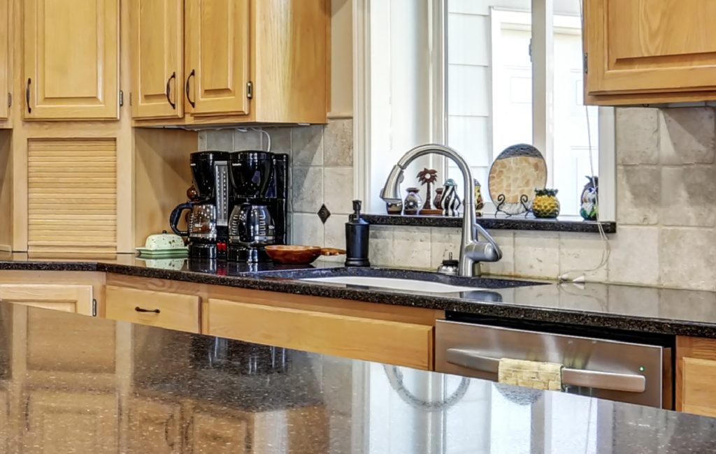 a coffee maker on a kitchen counter