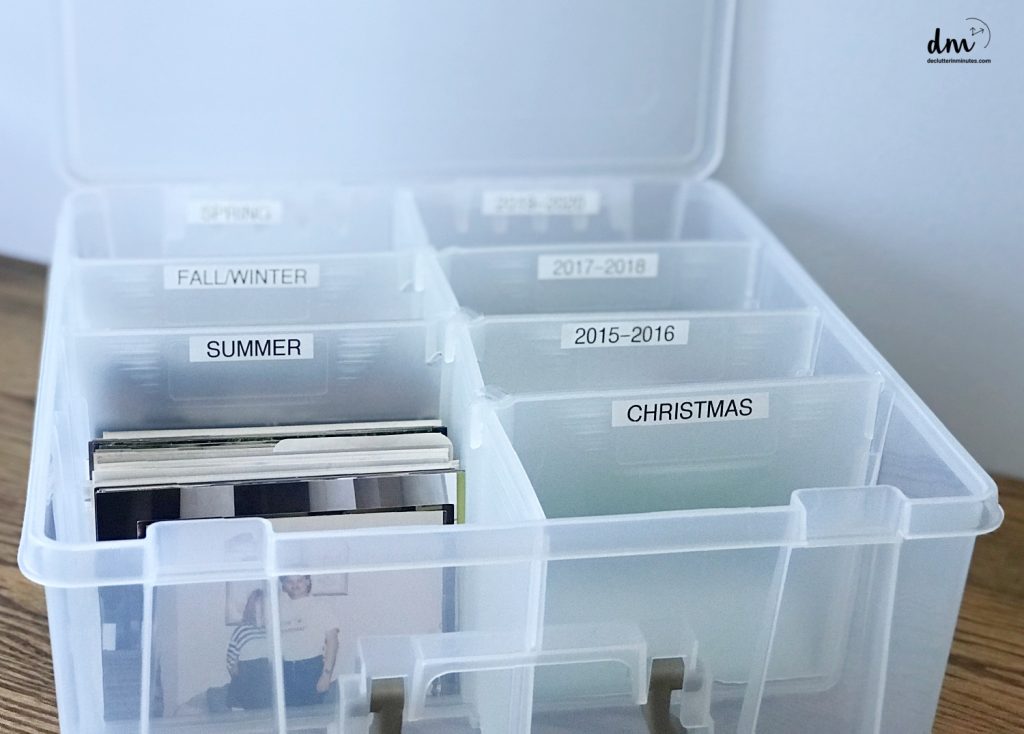 photo organizer that is opened and labeled