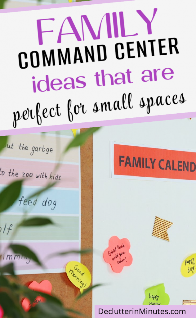 Small space family command center