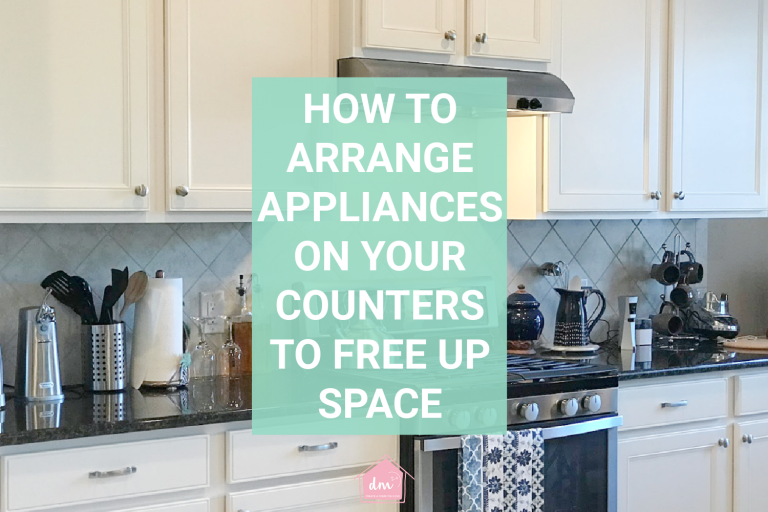 How to arrange kitchen appliances on a counter