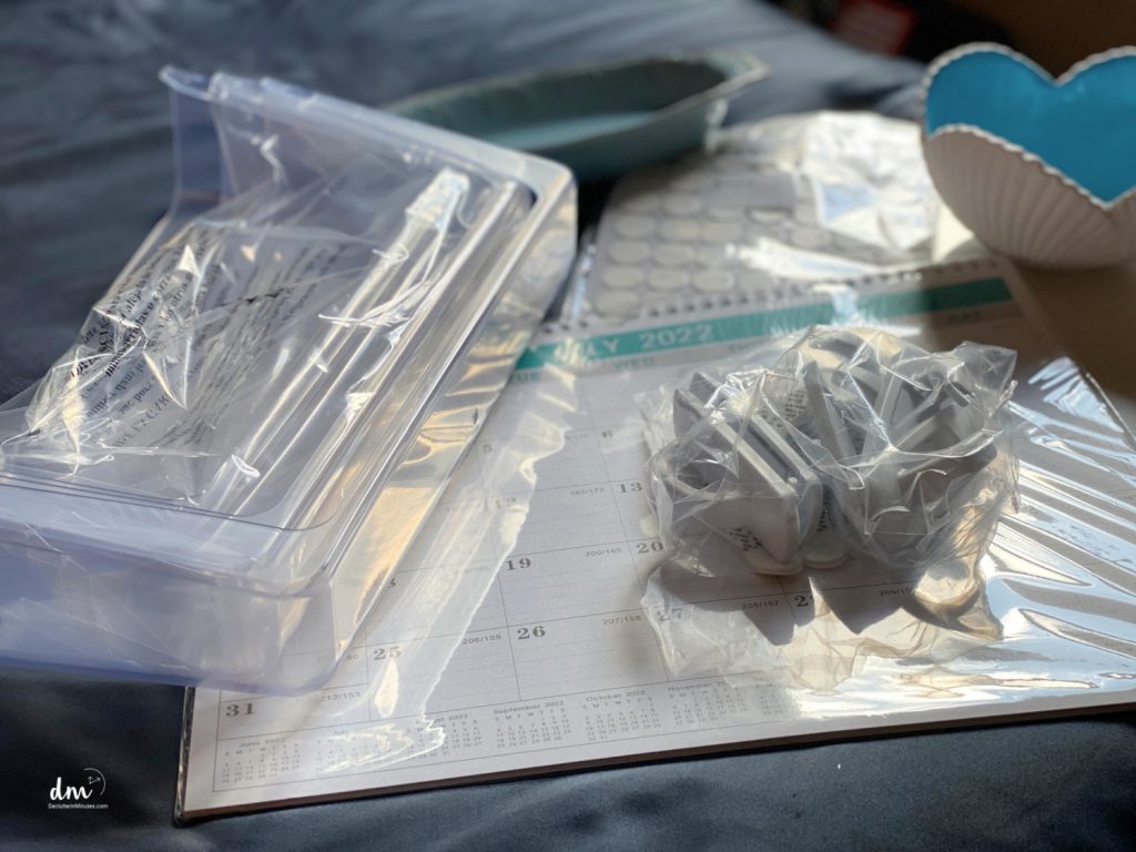 supplies for a command center lying on a table