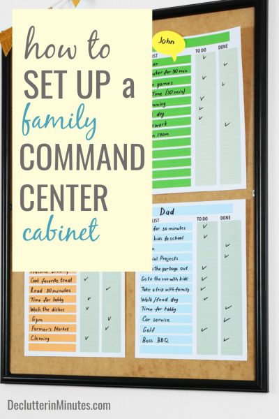 How to Set Up a Command Center Cabinet - Declutter in Minutes