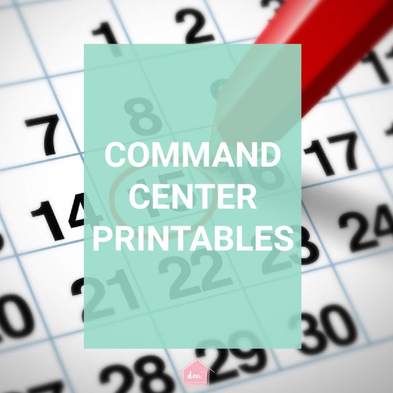 COMMAND CENTER PRINTABLES