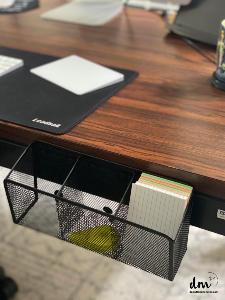 a magnetic organizer with index cards inside