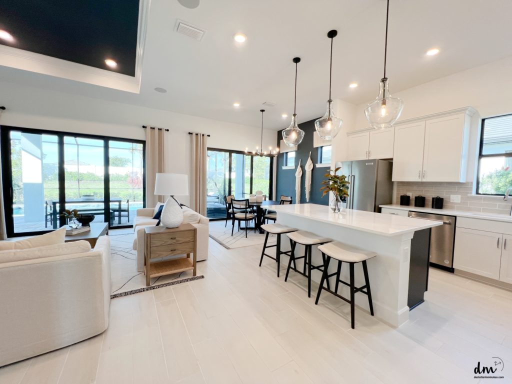 full shot of a house that is neat and organized