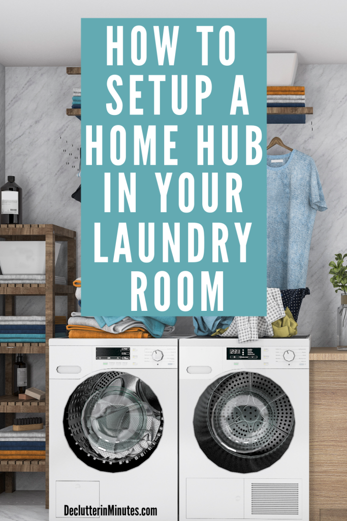 home hub in a laundry room