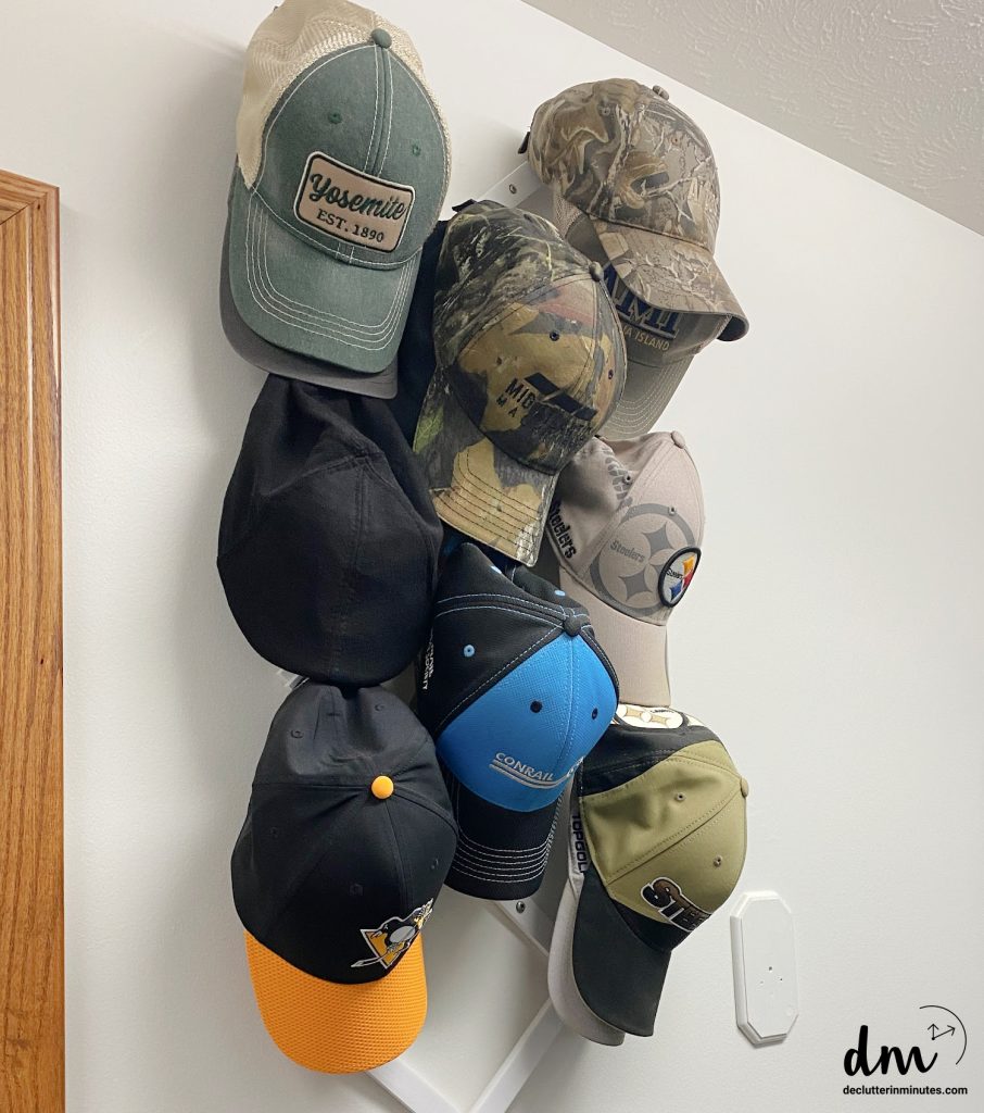 hats on an accordion wall organizer copy