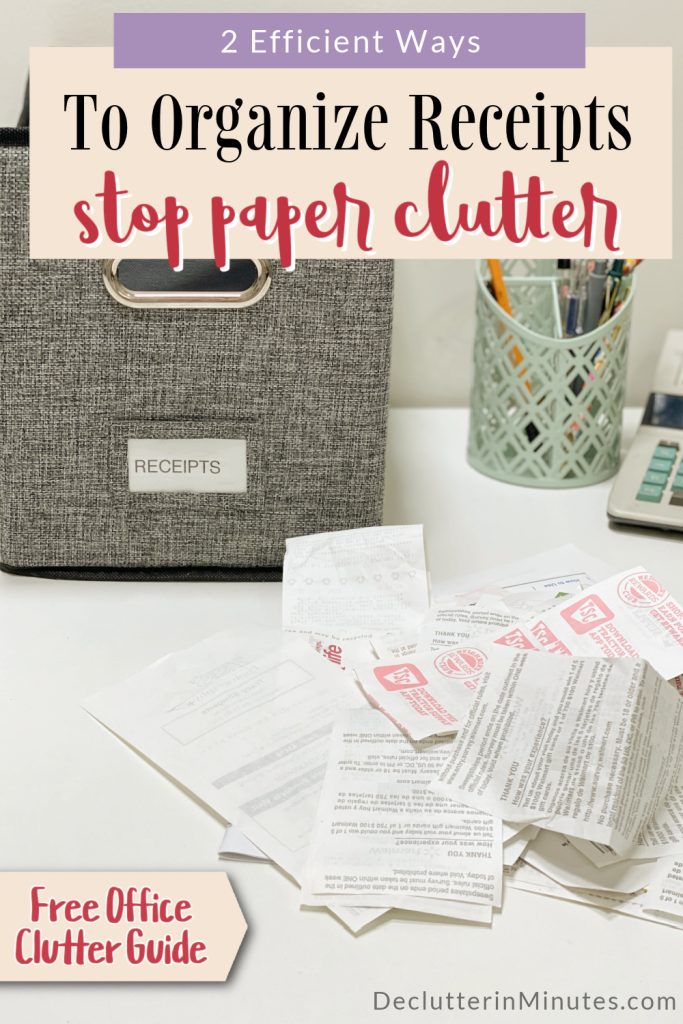 How to Organize Paper Receipts
