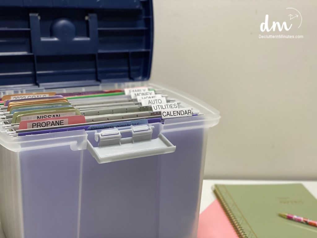 a portable bin full of colorful files for home office (1)