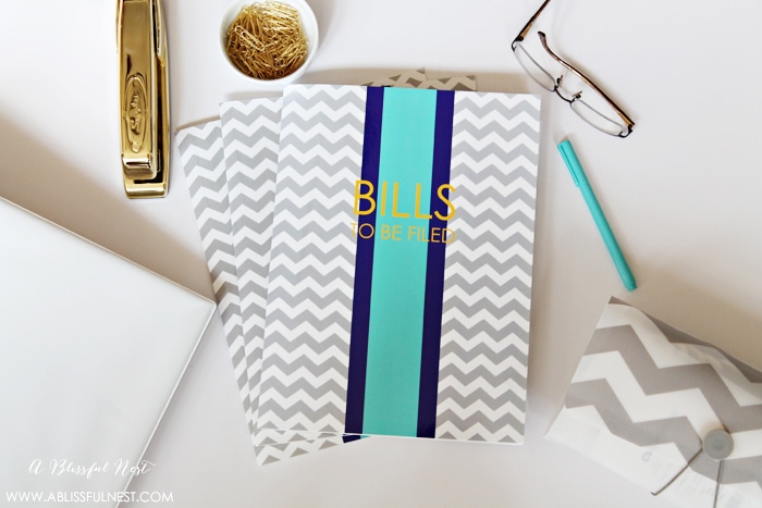 folders with bills inside