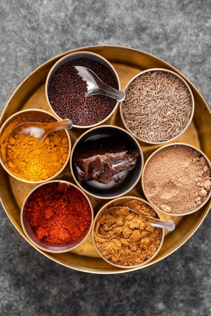 Masala Dabba with different spices