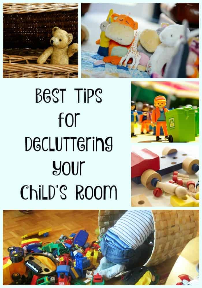 decluttering stuffed toys, lego and other toys in the child's room