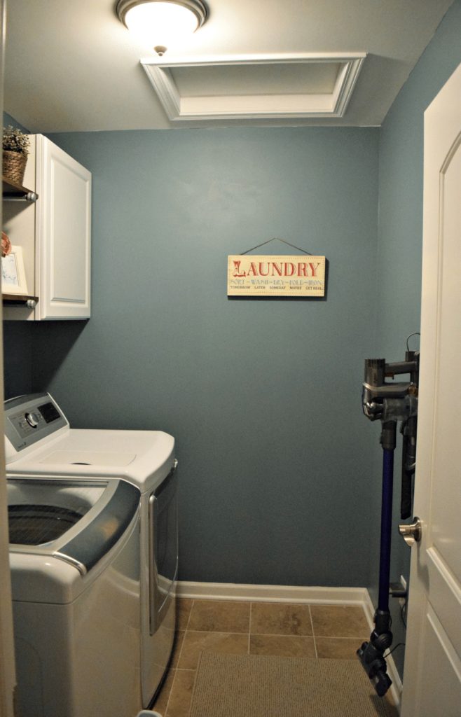 small laundry room after a makeover