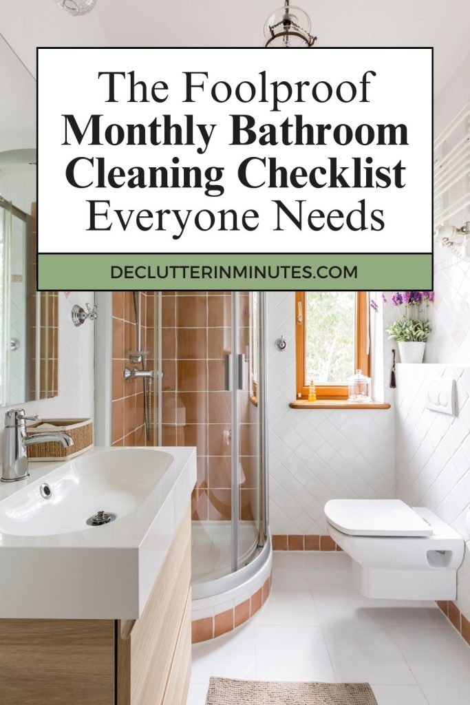 monthly bathroom cleaning checklist