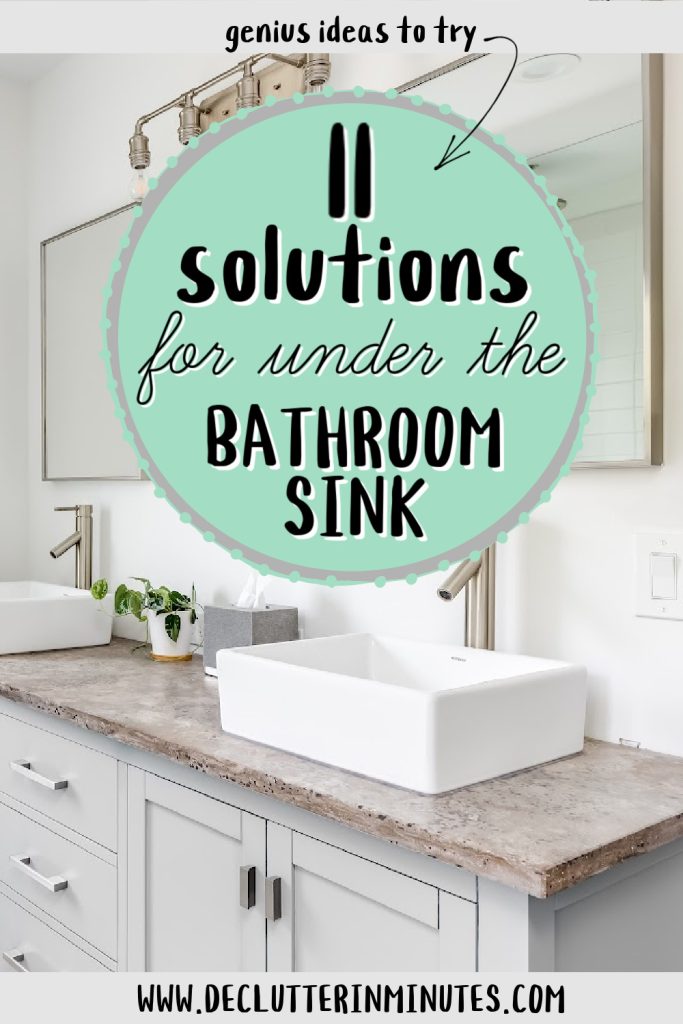 How to organize under a bathroom sink
