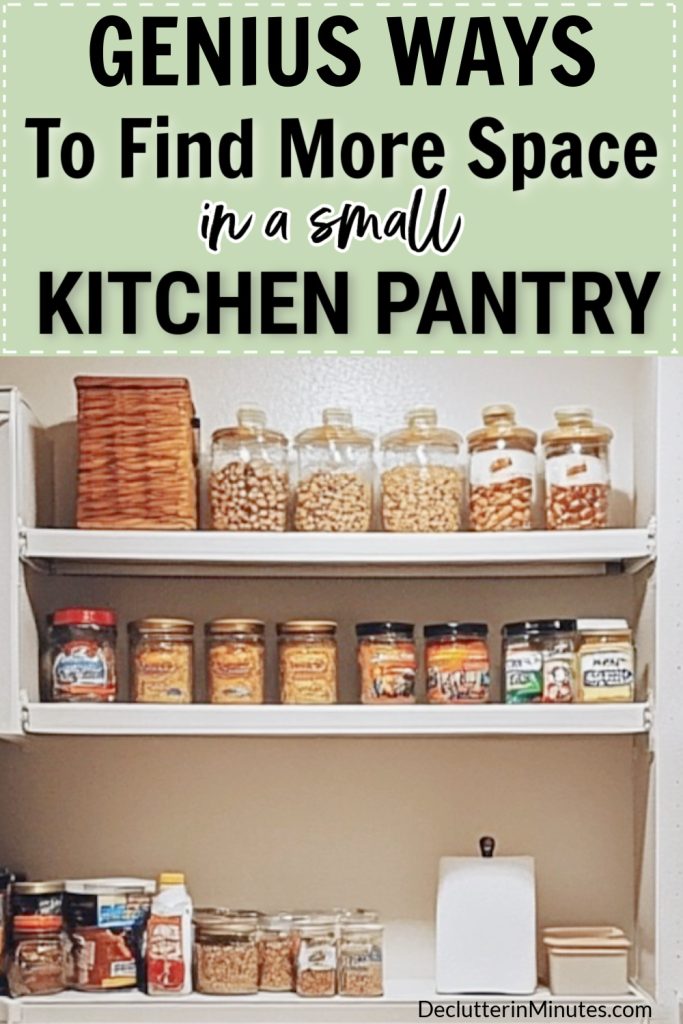 Organizers for a small kitchen pantry