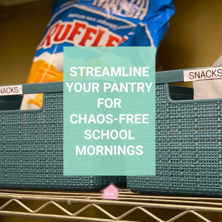 streamline a pantry for back-to-school