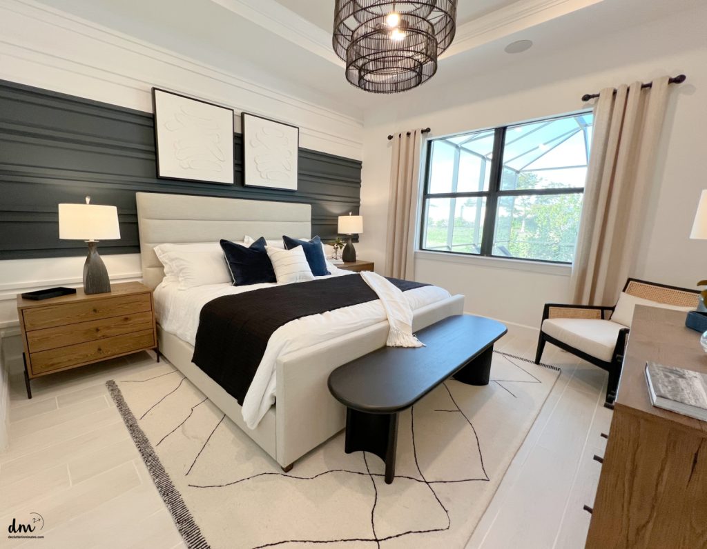 a neat and organized bedroom