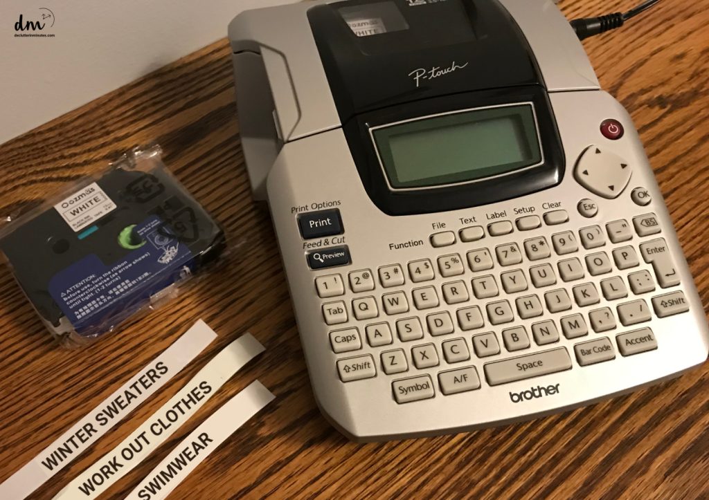 label maker with labels printed out