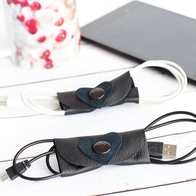 Image for Leather DIY Cord Organizer Gift Idea