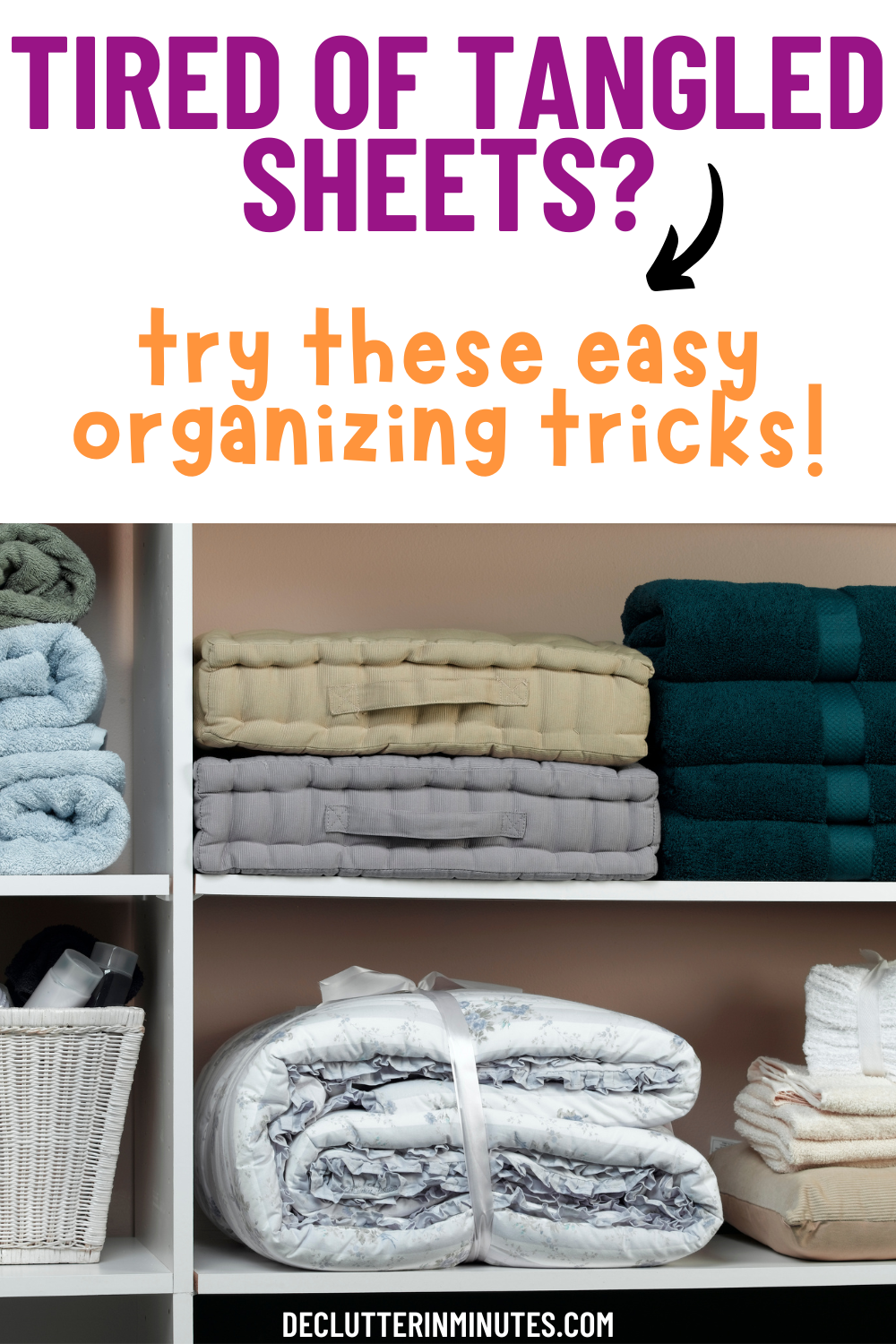 Organizing Table Linens Organizing Linens Easy in Minutes - Declutter in Minutes