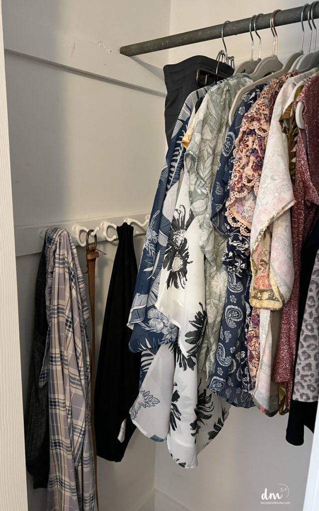 very small closet in a home