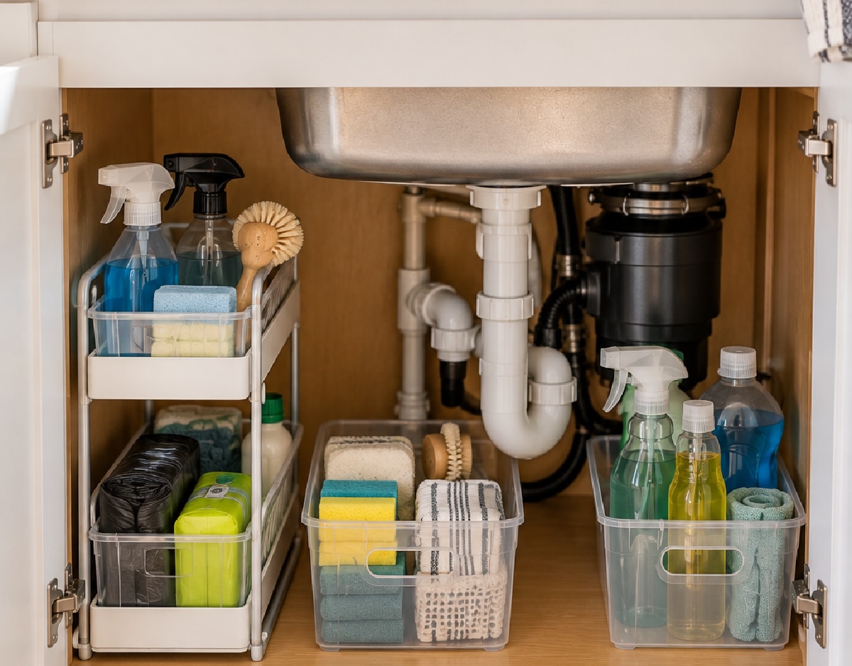 The Best Way to Organize Under the Kitchen Sink