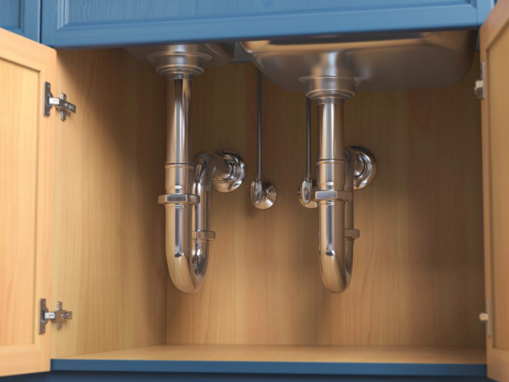 empty under kitchen sink cabinet