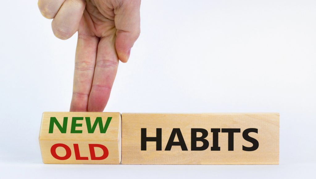 blocks that say new habits