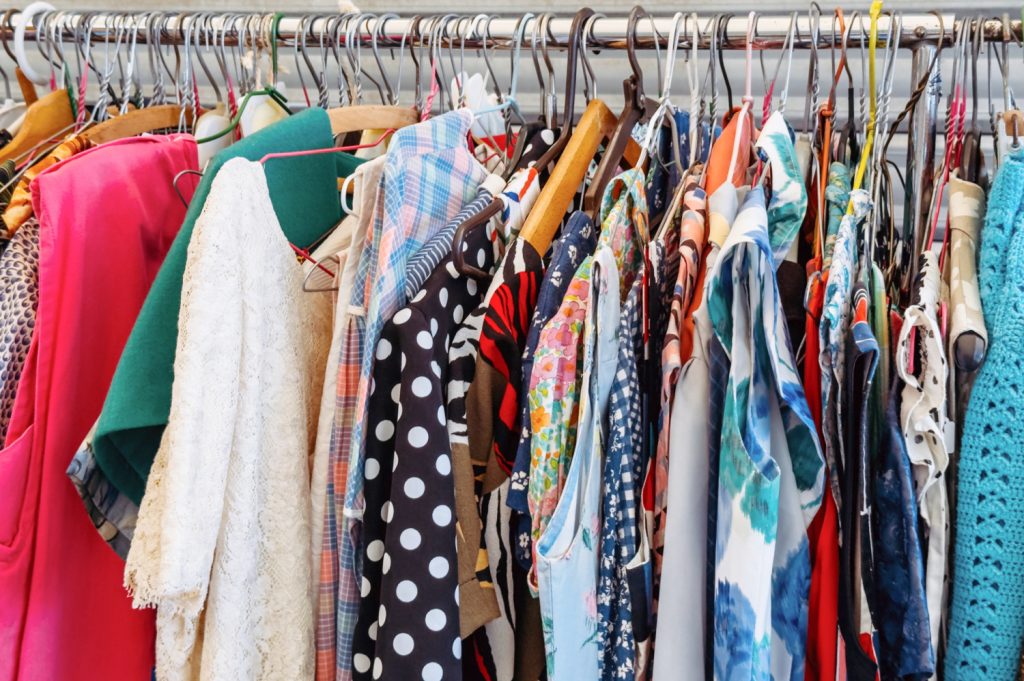 before, messy closet too many clothes