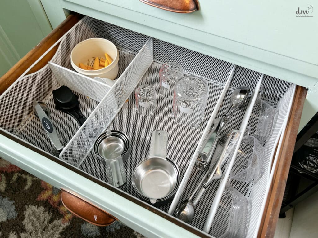 Neat and organized measuring cup drawer